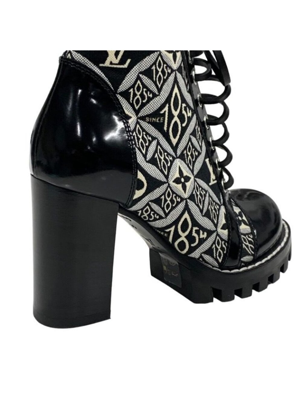 Louis Vuitton Star Trail Line Boots Short Shoes Leather Canvas Black - Picture 9 of 9